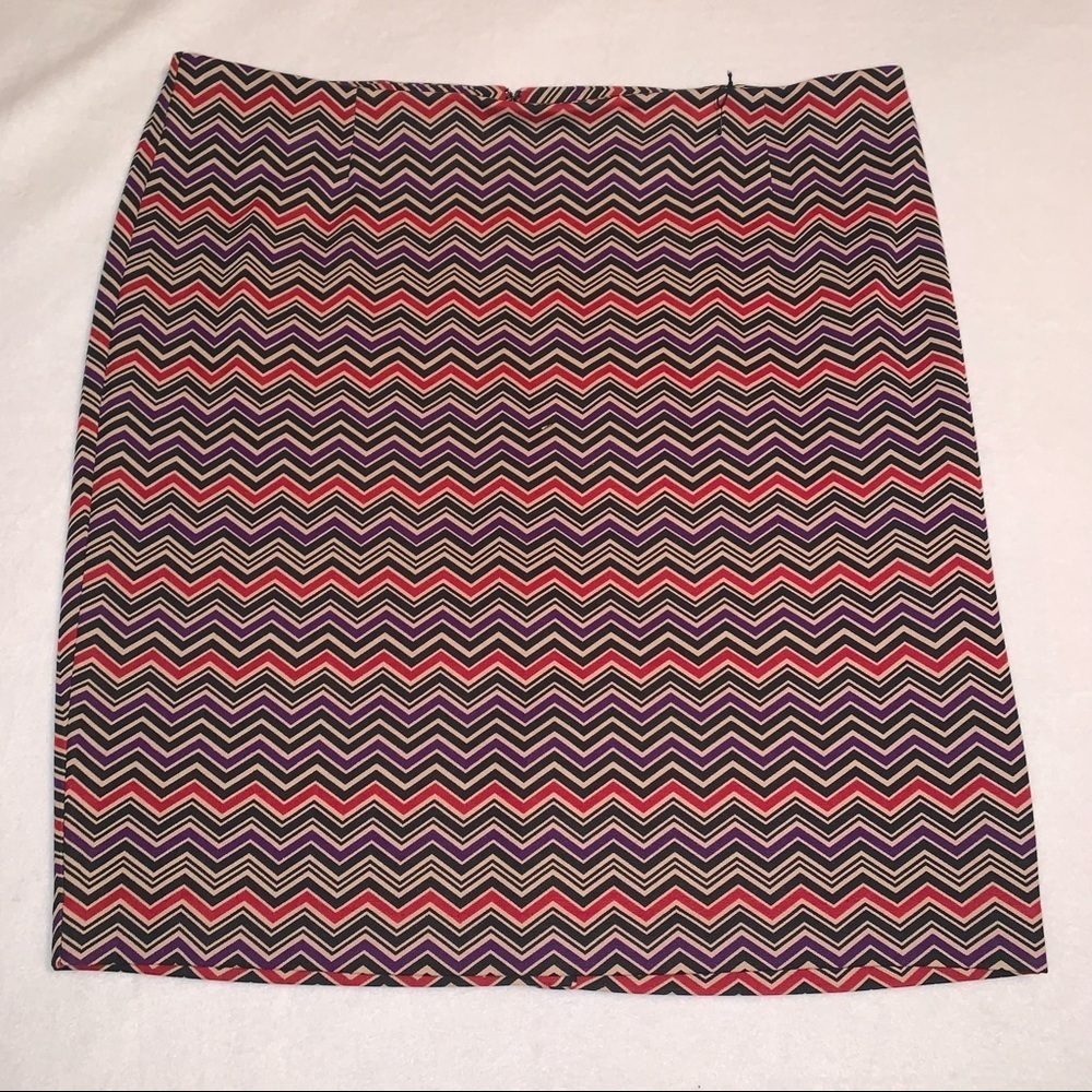 NWT Lane Bryant Ponte Pencil Skirt Chevron Print Size 22